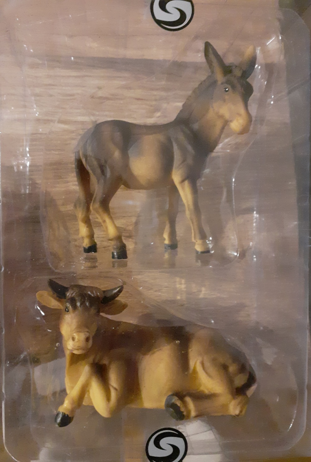 Krippenfiguren Ochs und Esel 