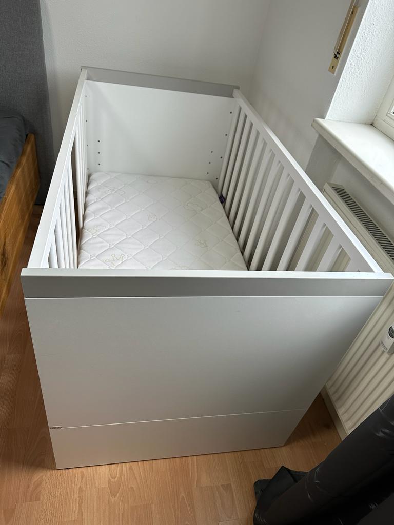 Paidi Kinderbett 140x70 weiß grau