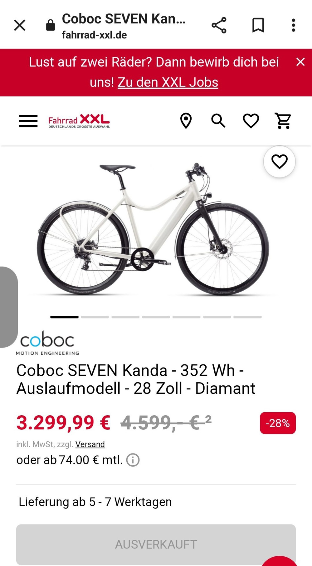Damen Bike coboc Kanda Euro 1550,--