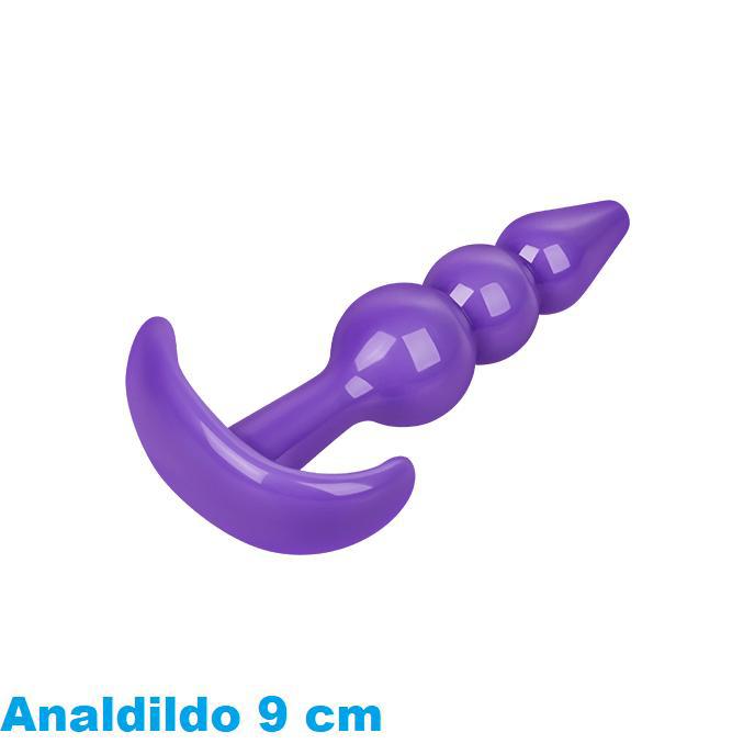 Analdildo, Lila, 9 cm.