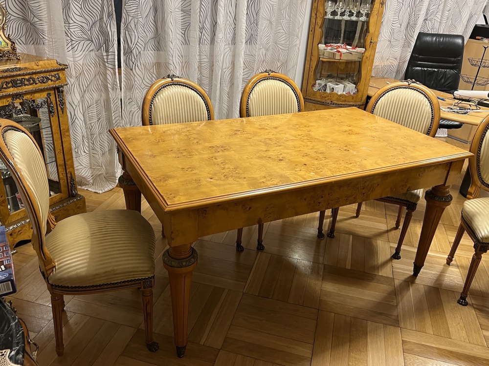 Barock Tisch Esstisch Barockstil Messing Esszimmer Louis XV