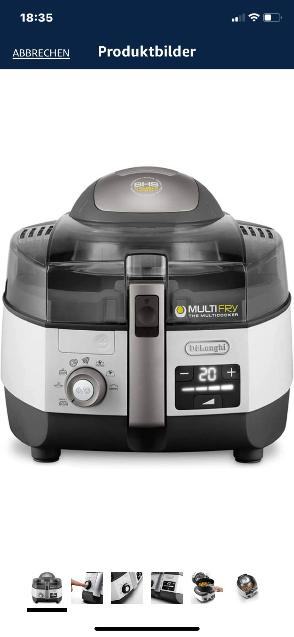 Fritteuse Heißluft DeLonghi FH1396 1WH Extra Chef Plus