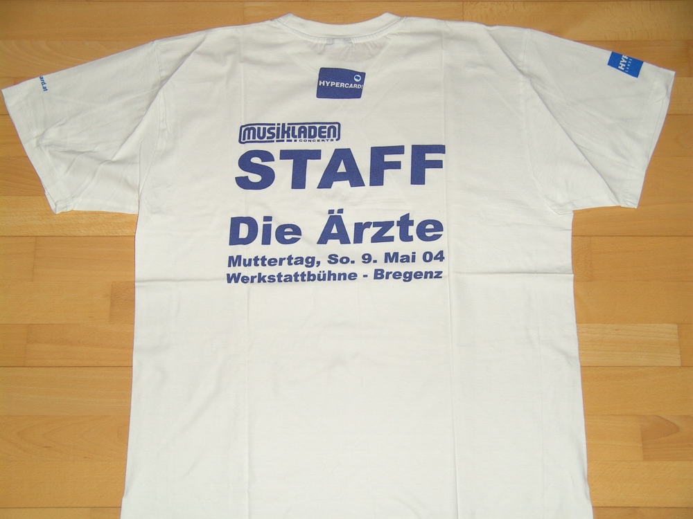 "EINZELSTÜCK!" "Die Ärzte" Local Crew T-Shirt Einzelstück! Toprarität!