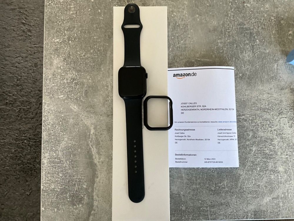 Apple Watch Series 8 Mitternacht 45mm GPSmit Rechnung 13.03.2023