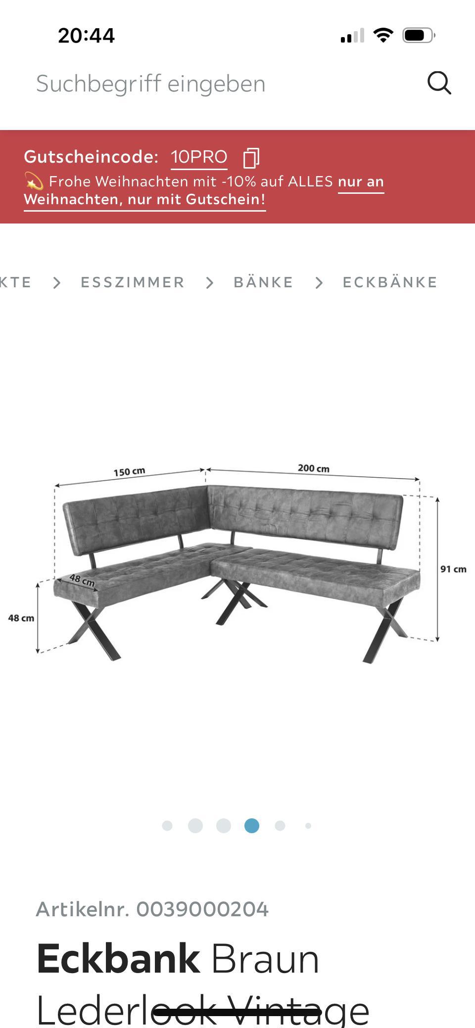 Eckbank mit 2 Stühle