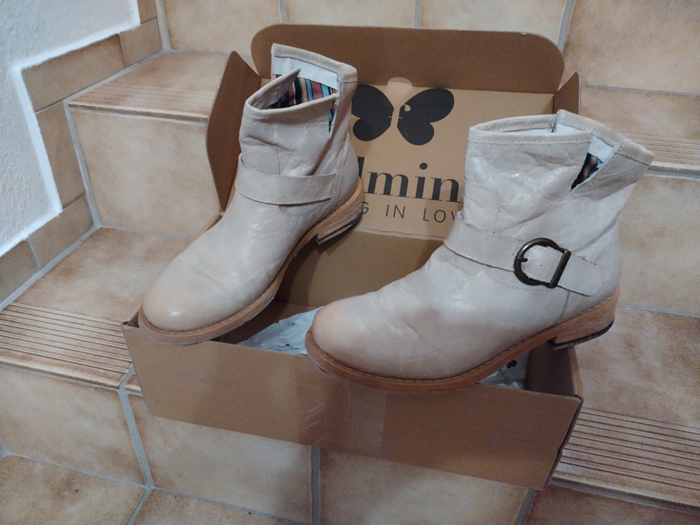 Felmini Lederboots Damen, Gr. 39, beige