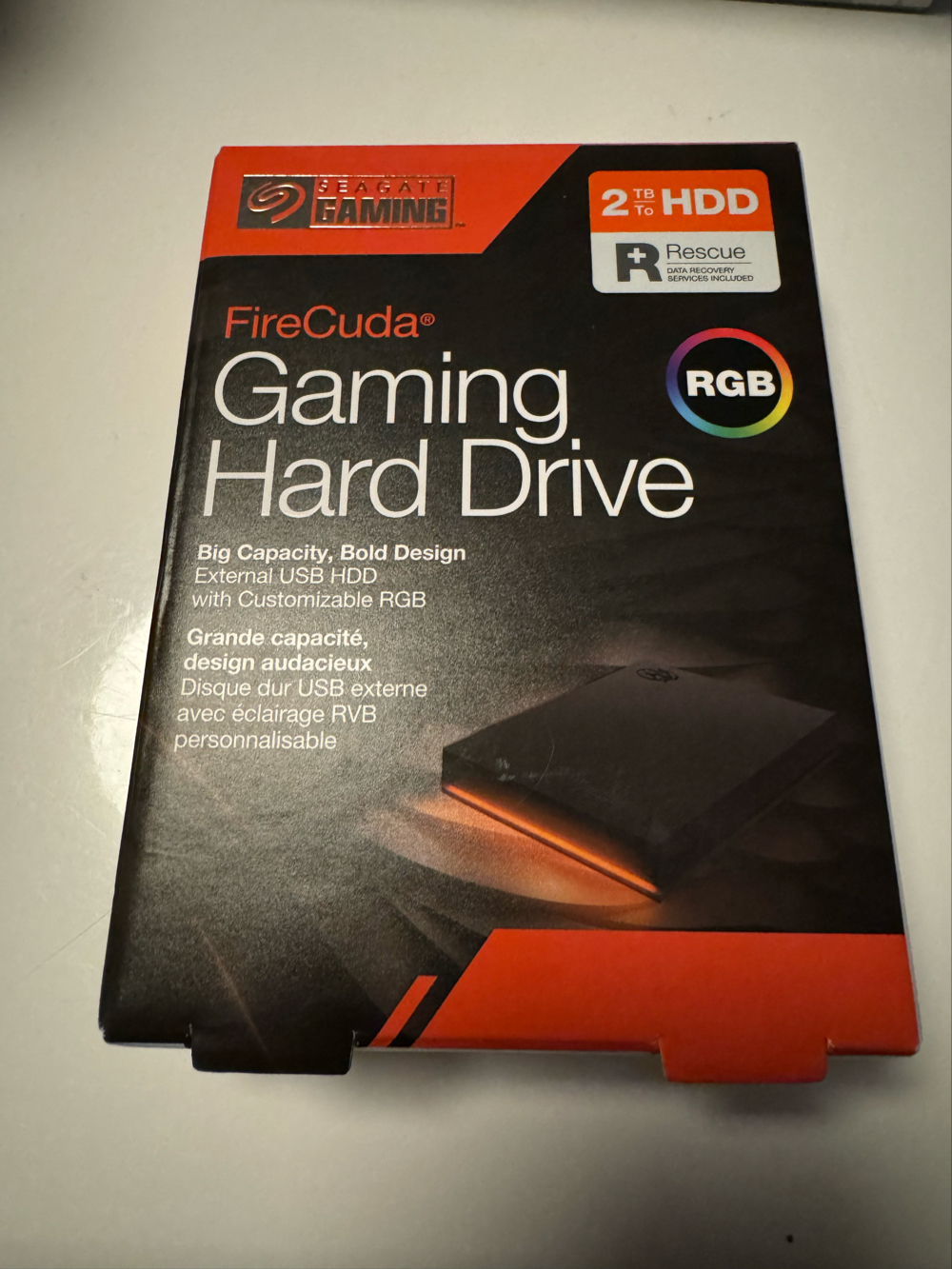 Seagate FireCuda Gaming Hard Drive 2TB - Externe HDD mit RGB-Beleuchtung