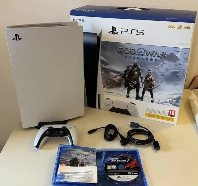 Sony Playstation 5 PS5 Disc Edition   Weiß 825 GB - wie NEU - ORIGINALVERPACKUNG und Spiele
