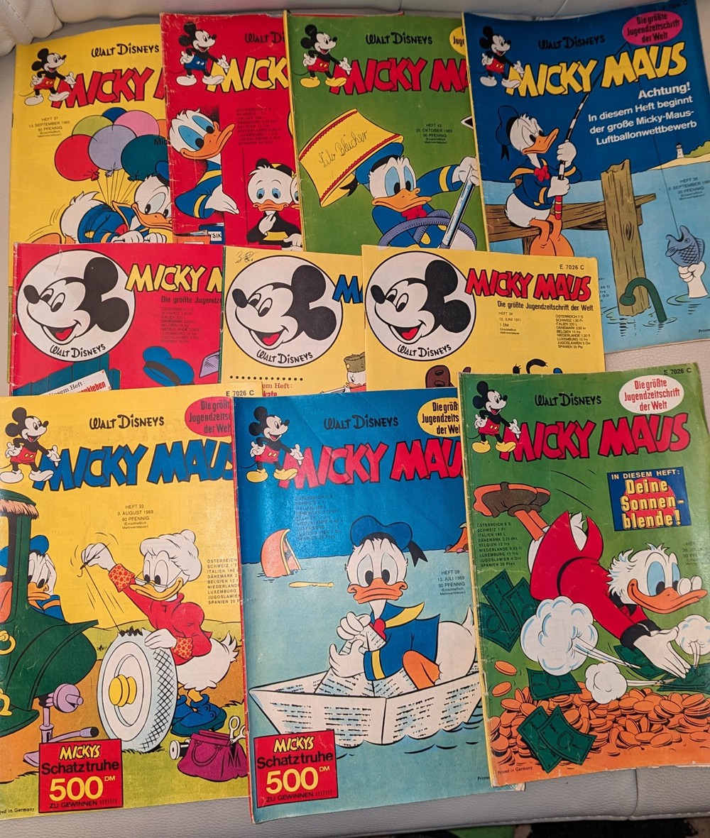 Micky Maus Heftchen frühe 70er Jahre Comics