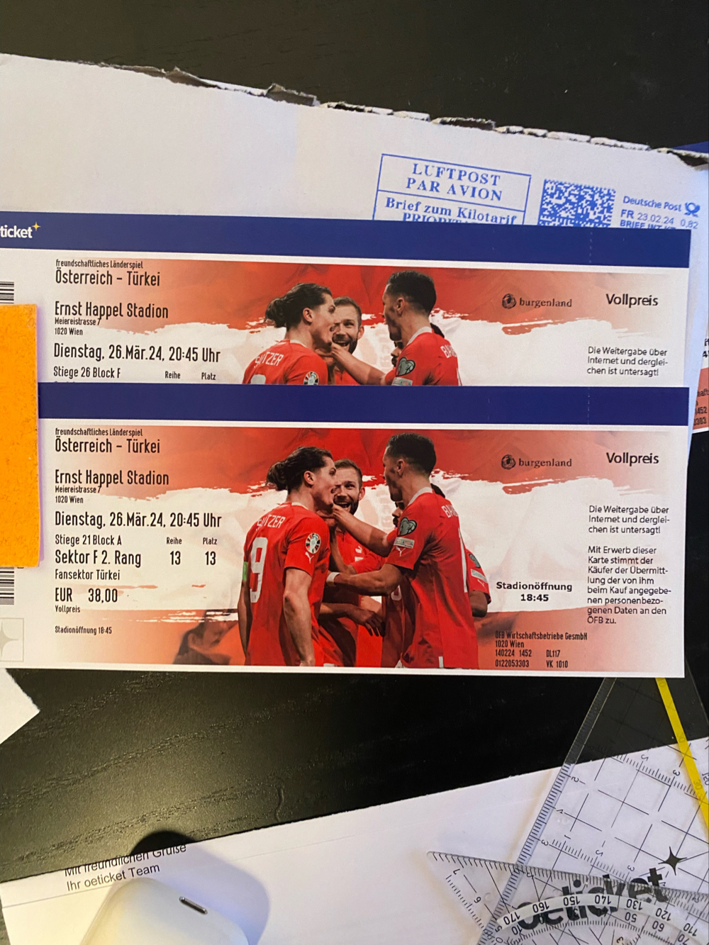 VERKAUFE Österreich-Türkei Tickets