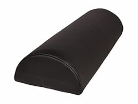Halbrolle Nackenrolle Knierolle Massage mit Kunstlederbezug 40 x 15 x 7,5 cm, schwarz 