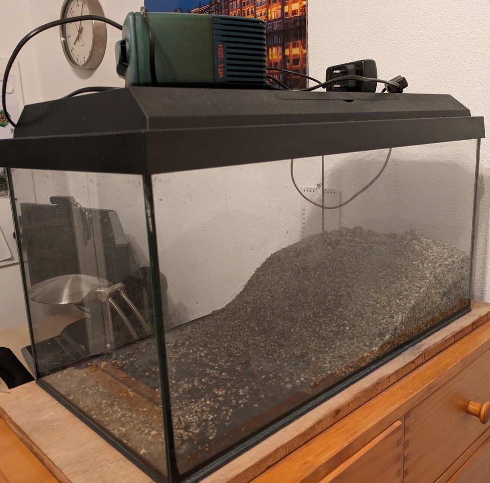 Aquarium (54l) mit Abdeckung Licht, Filter und Heizung