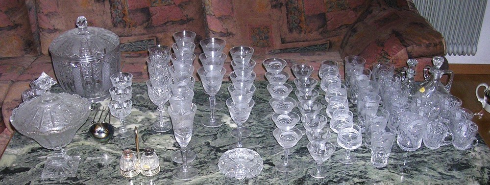 Bleikristall Gläser und Bowle