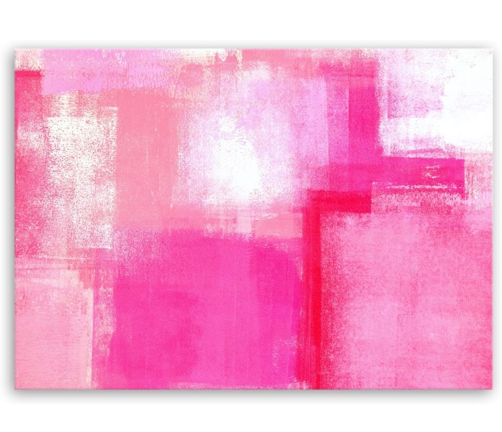 Leinwandbild gerahmt abstrakt pink  rosa wie NEU!