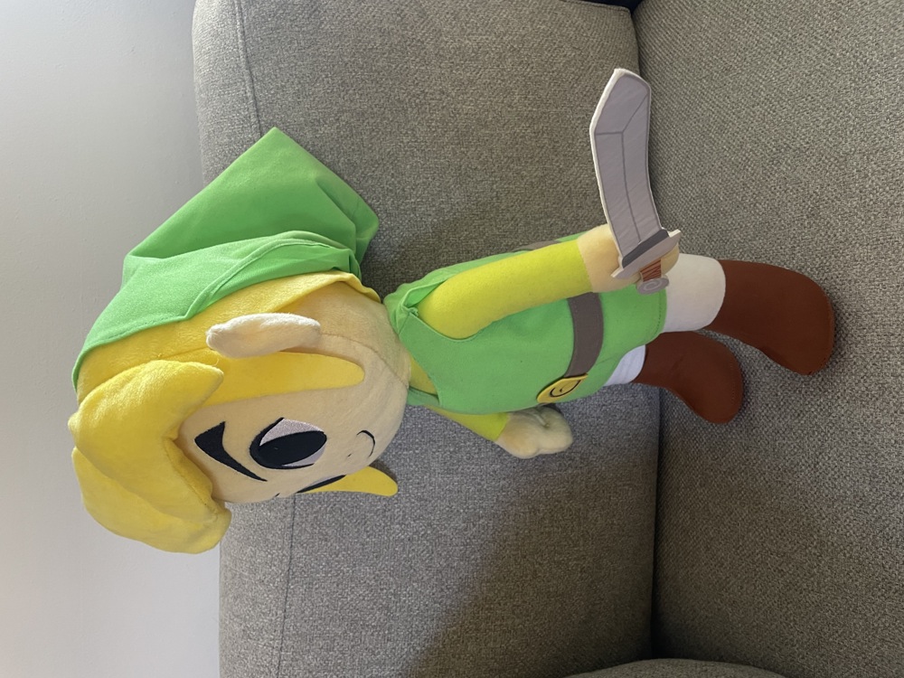 Stofffigur Link aus Zelda, 55 cm hoch, wie neu