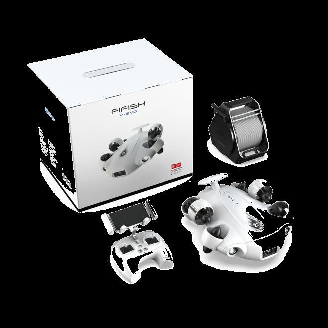 FIFISH V-EVO 4K60FPS Underwater Drone Kit with Robotic Arm, QYSEA AI Vision Lock 360  Omnidirectiona