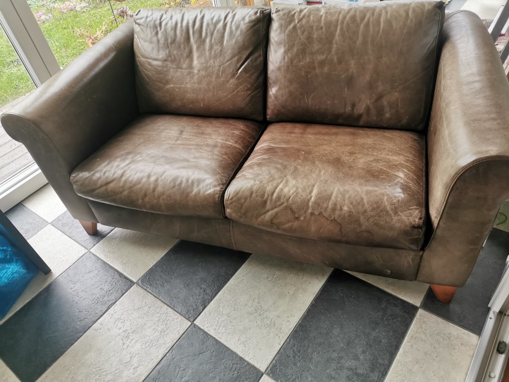 Ledersofa braun 