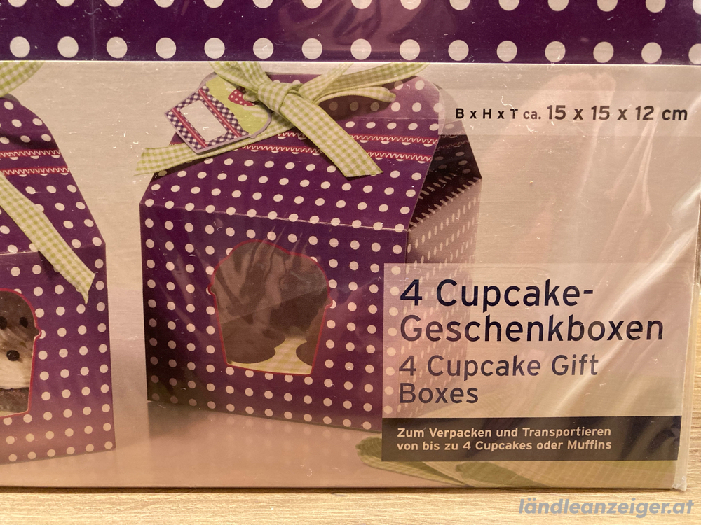 4 Tchibo Cupcake Muffin Geschenkboxen