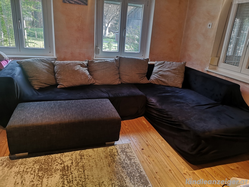 Couch Überzug Sofa schwarz 