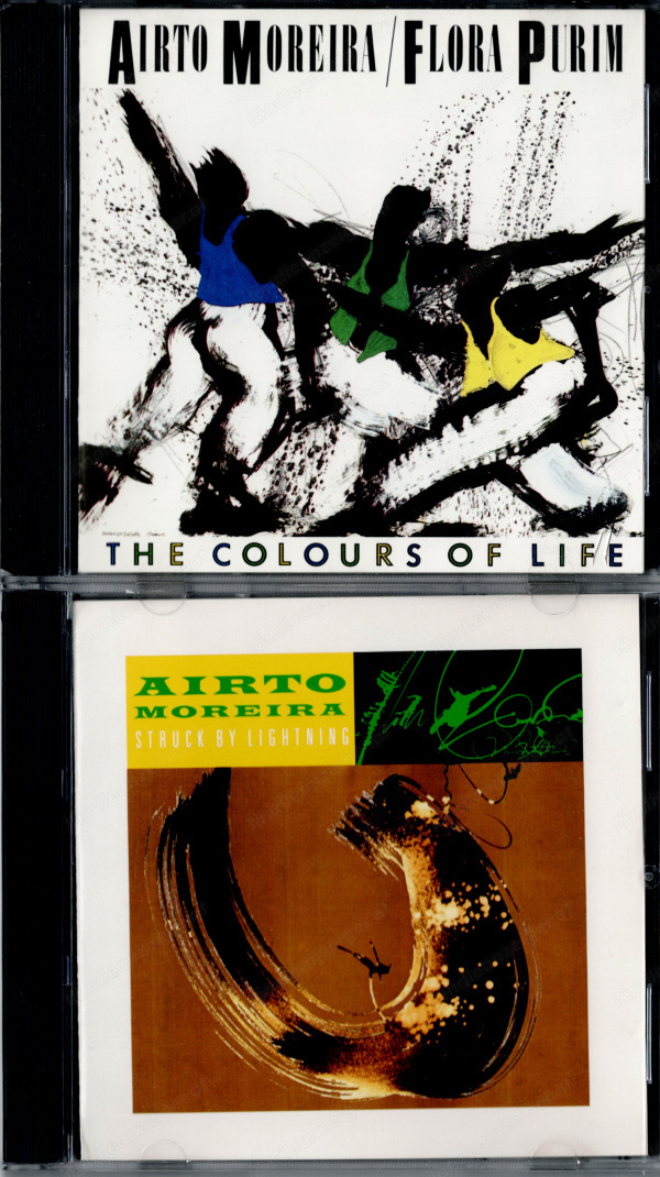 2 CDs AIRTO MOREIRA FLORA PURIM - Colours Of Life (1988) & Struck By Lightning (1989) 