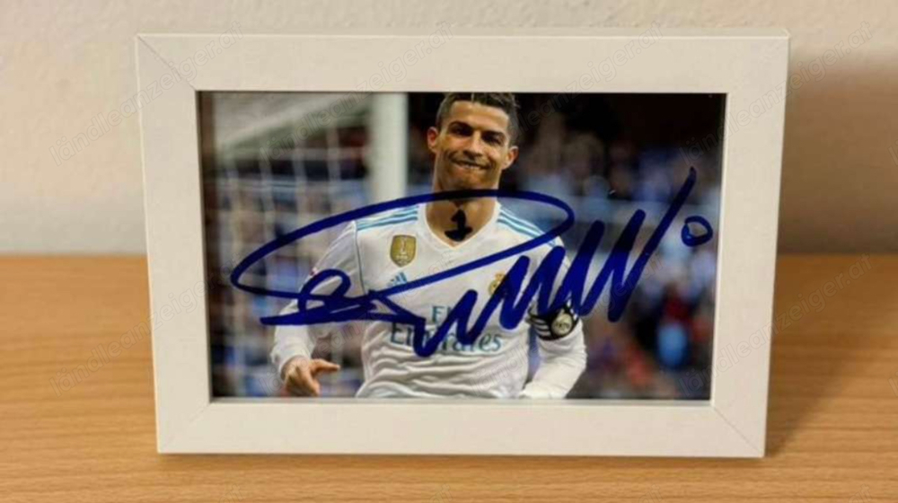 Ronaldo Autogramm + Rahmen 