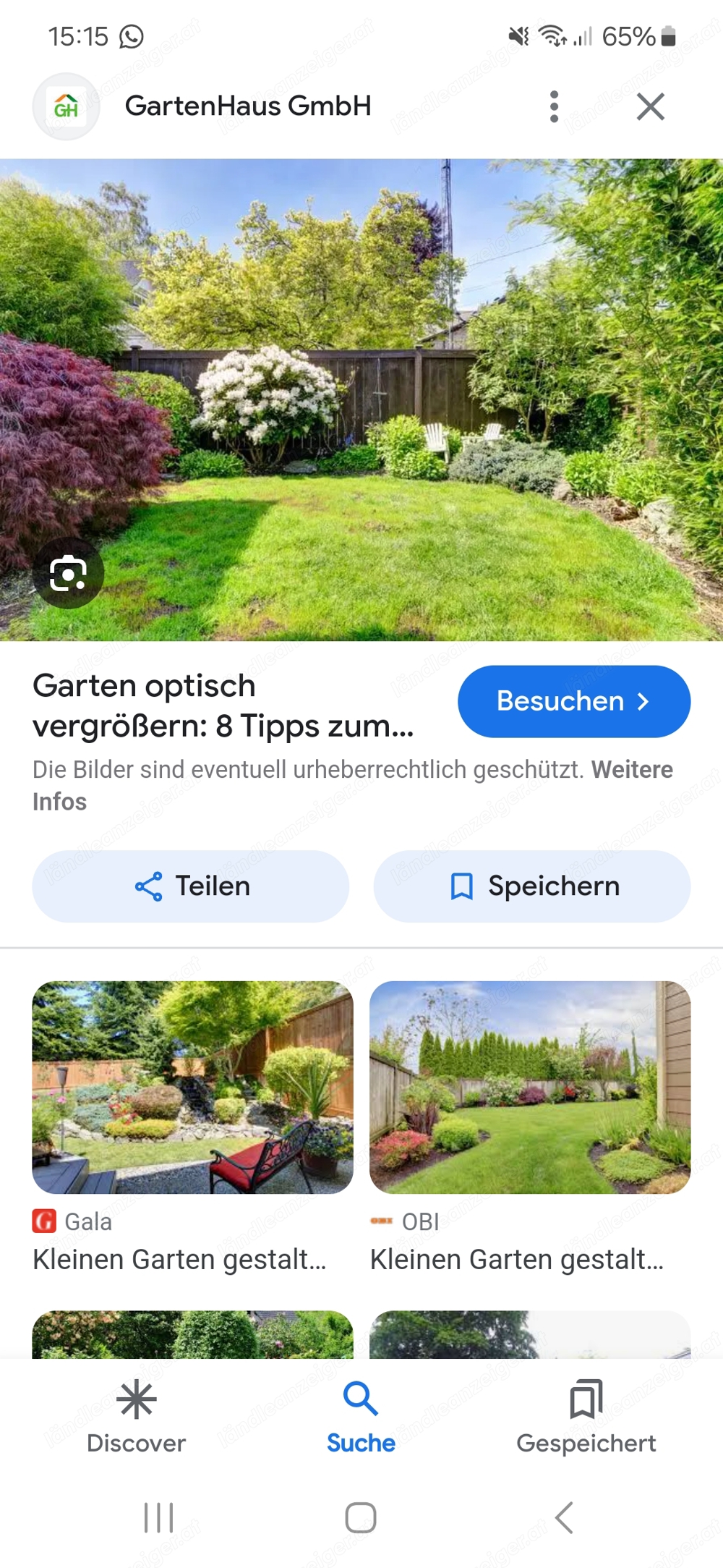 Suchen einen Garten