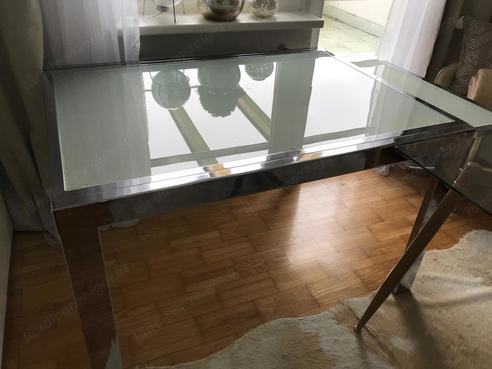 Glas-Tisch ausziehbar