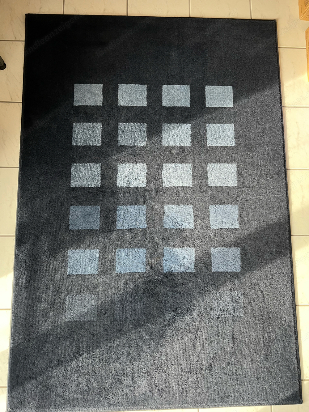 Teppich blau mit Muster