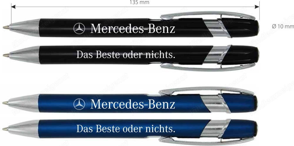 5x Mercedes Metall Kugelschreiber mit echter Gravur 1  CLK 210 211 R129 230 SL SLK GL Viano