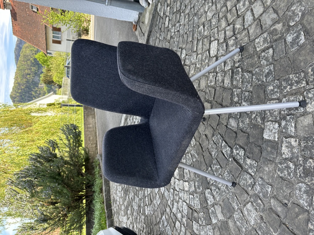 Ikea Sessel Stoff grau