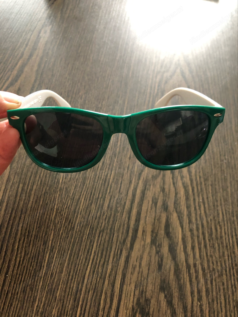 Jugend Sonnenbrille grün-weiß