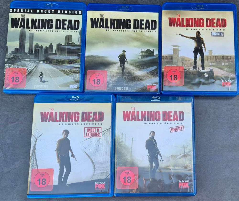 Blu Ray The Walking Dead Staffel 1 bis Staffel 5 + DVD Kill Bill Volume 2