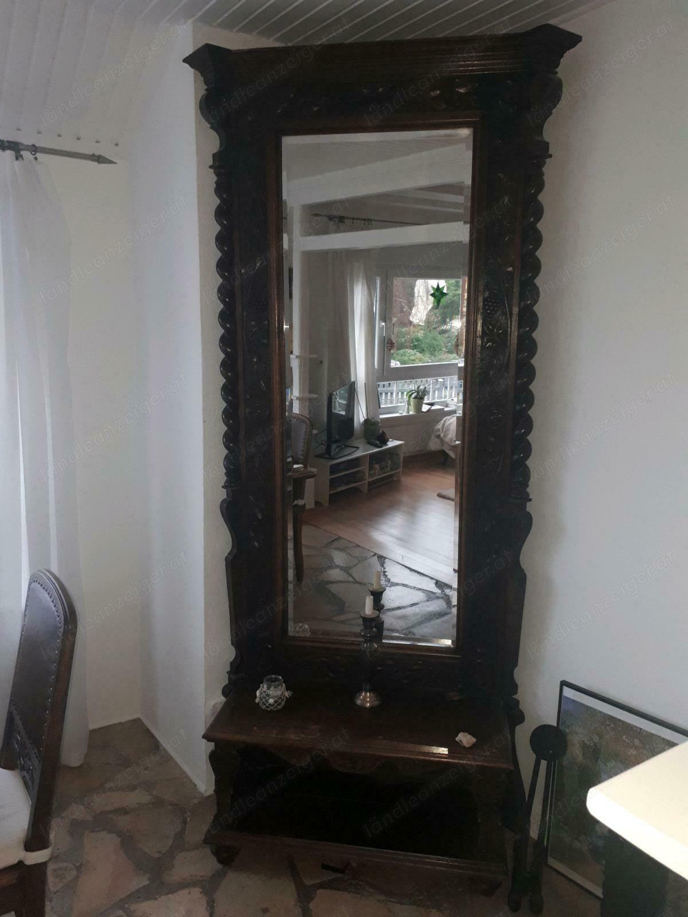 Garderobe Gründerzeit Spiegel mit Konsole Danziger Barock