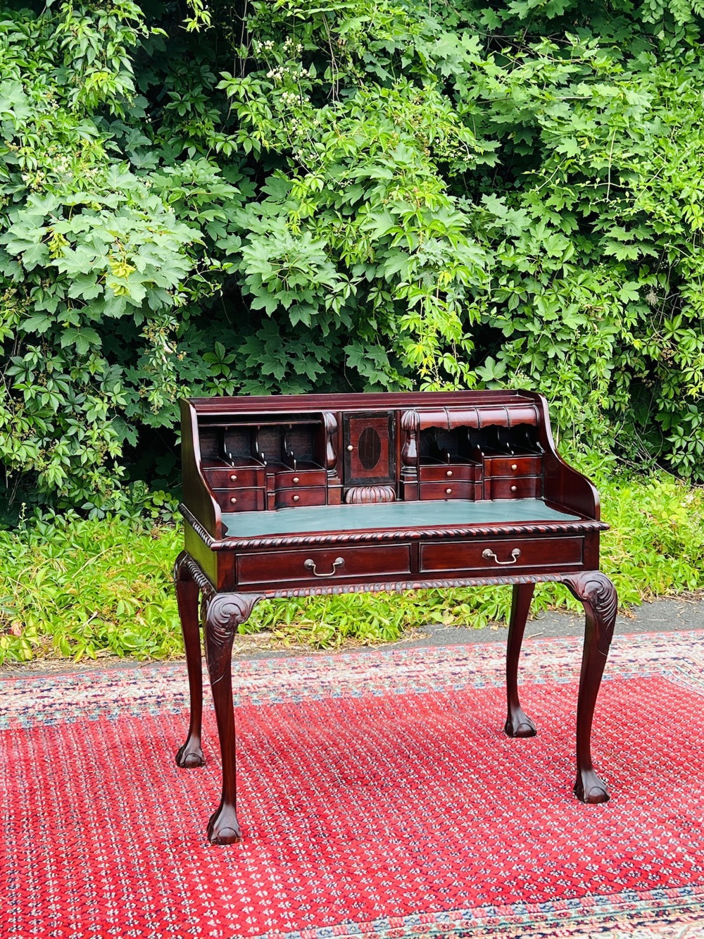 Barock Sekretär Schreibtisch Mahagoni englische Möbel Biedermeier Empire Louis XV