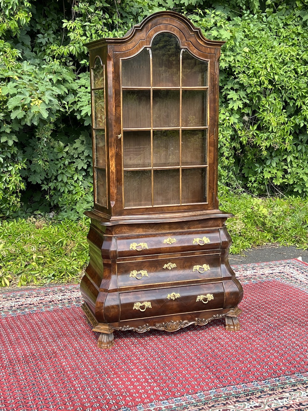 Biedermeier Vitrine Jugendstil Bücherschrank Gründerzeit Mahagoni Barock Schrank Herrenzimmer 