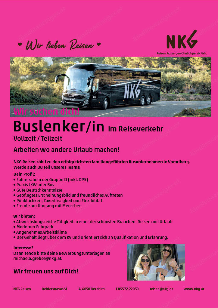 Buslenker:in im Reiseverkehr - Wir suchen dich!