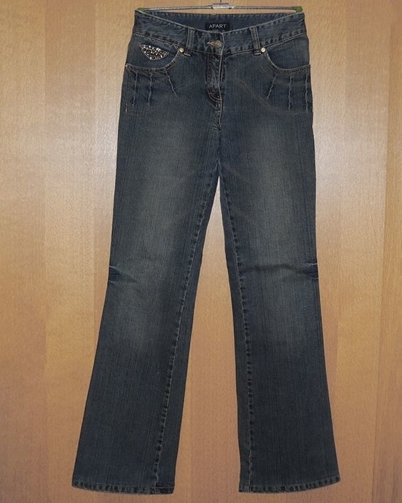 Damenjeans Gr. 36, bootcut, vintage, dunkelbraun, Damenhosen, Jeanshose, Jeans, Hose braun  