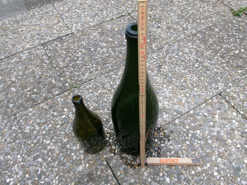 große Glasflaschen  3 + 5 Liter 