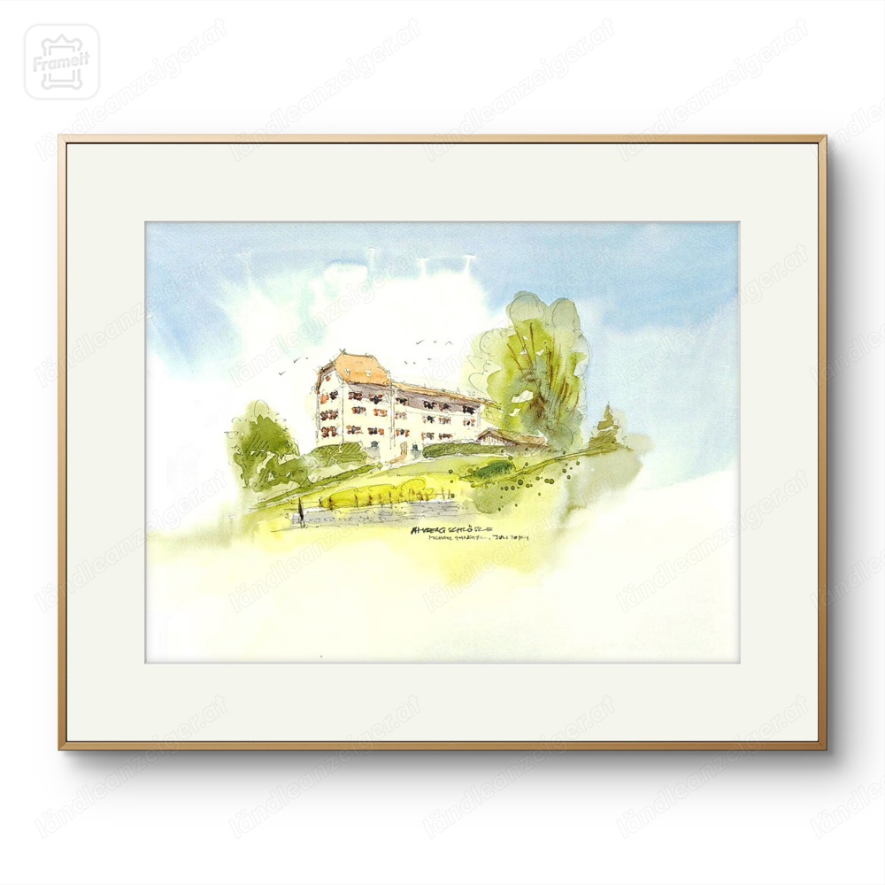 Schloss Amberg in Aquarell