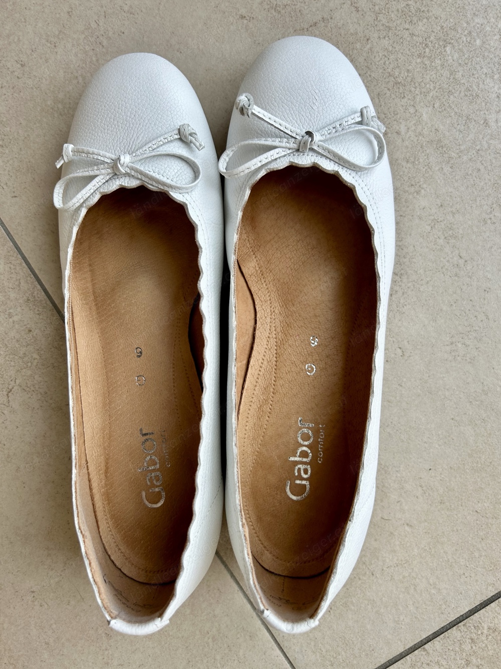 Damenschuhe von Gabor Gr. 6 in weiss Ballerinas