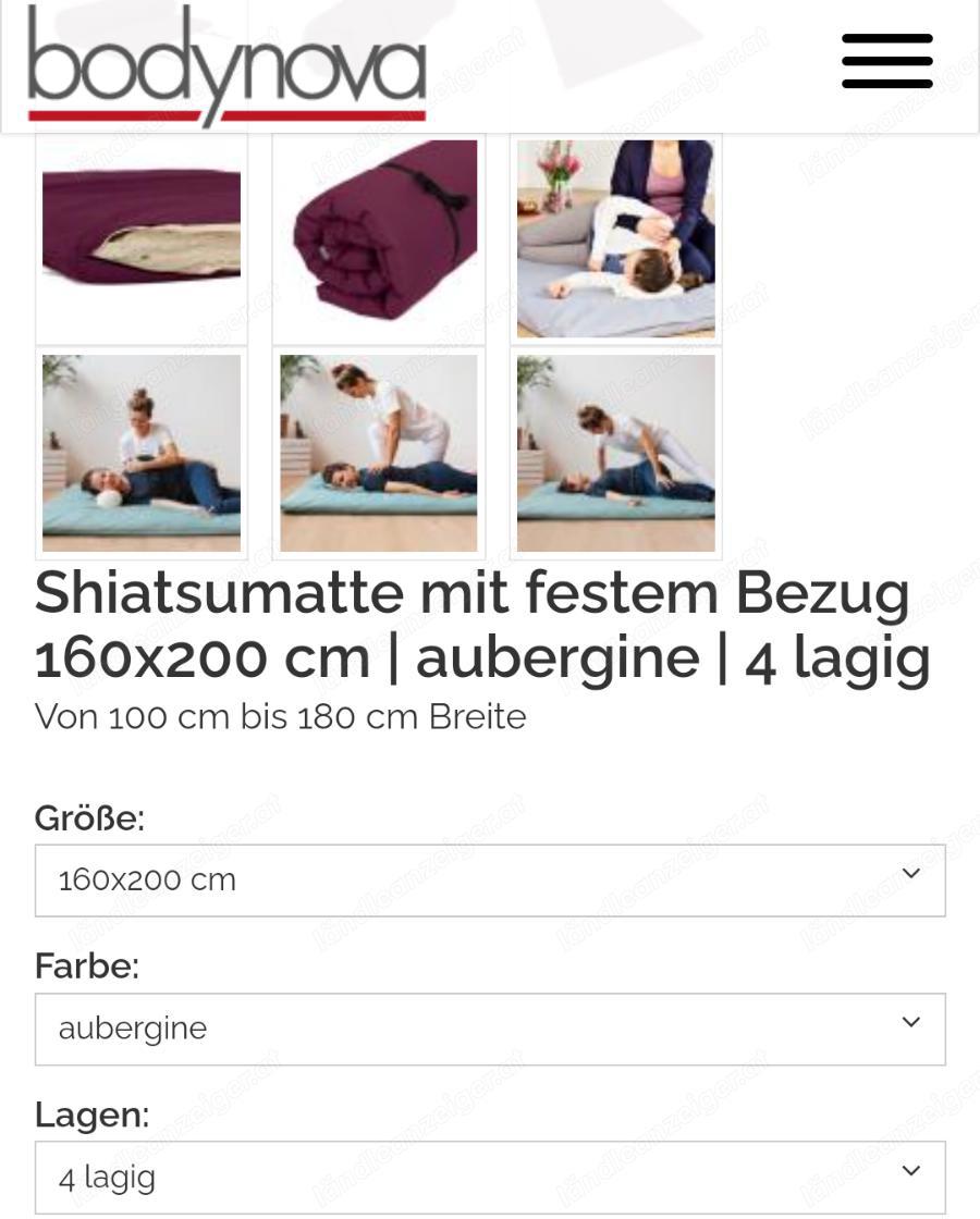 Shiatsu-Matte mit passender Tragetasche