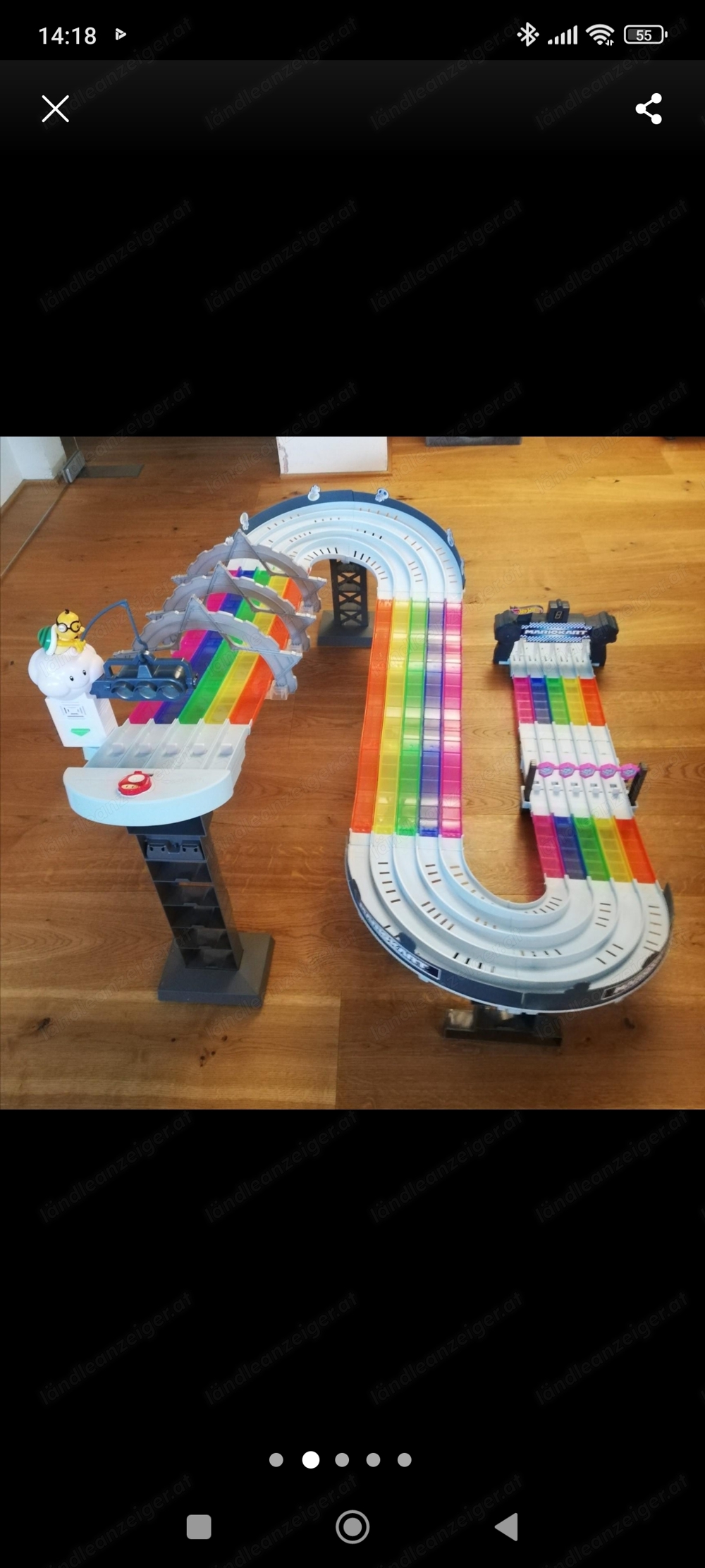 Hot Wheels Mario Kart Regenbogen Rennstrecke 