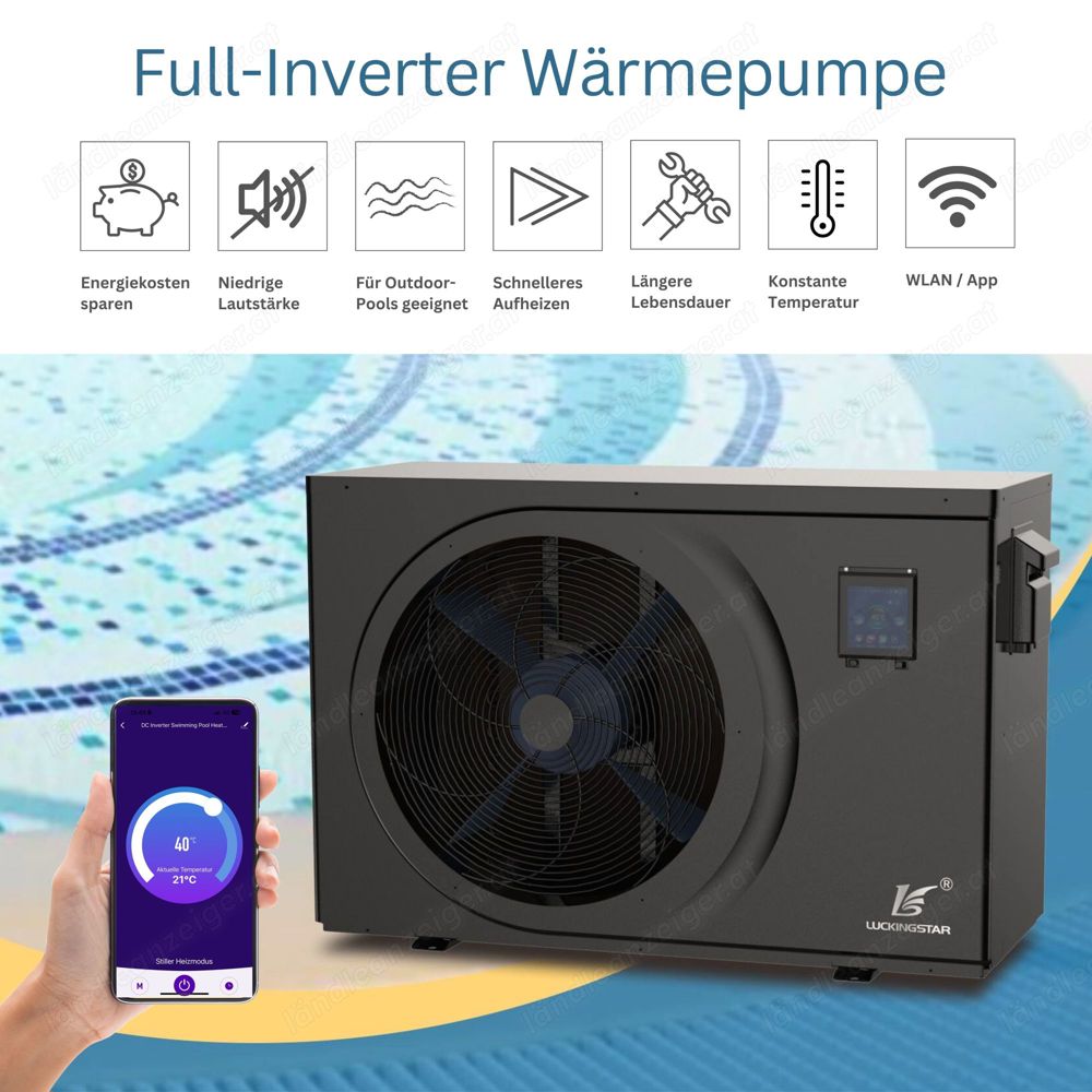 Full-Inverter Wärmepumpe für Whirlpools, 7 kW, sofort Verfühbar