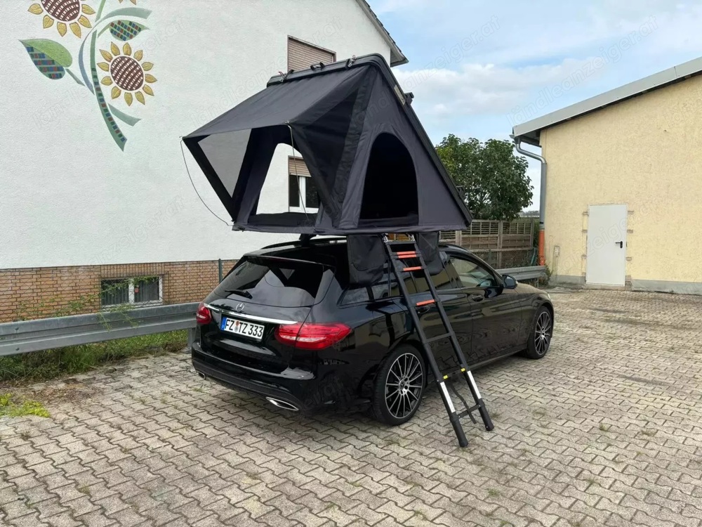 Dachzelt Autodachzelt Zelt Auto Alu Hardcase Schwarz Grau LED