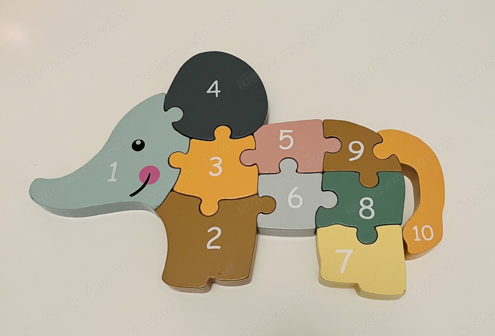 Holz Puzzle Elefant 10-teilig