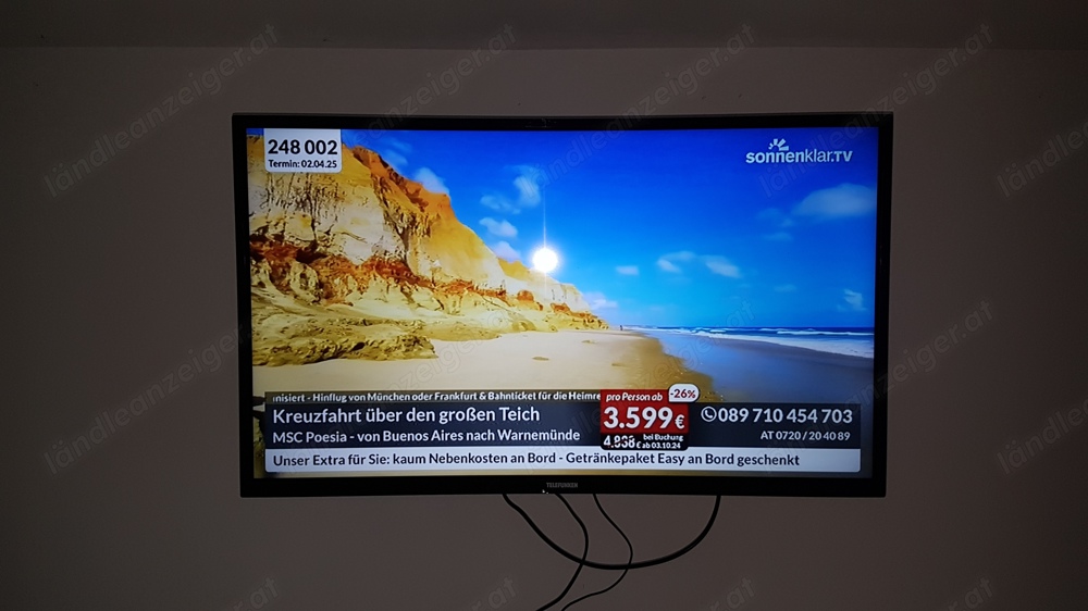 TV Telefunken Flachbild-Tv, gebraucht, zu verkaufen