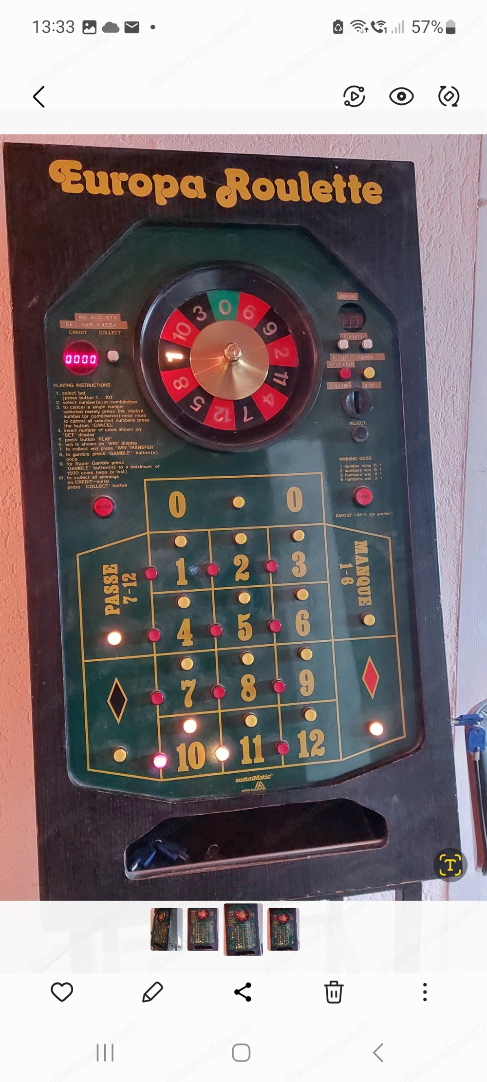 Spielautomat "Roulette"