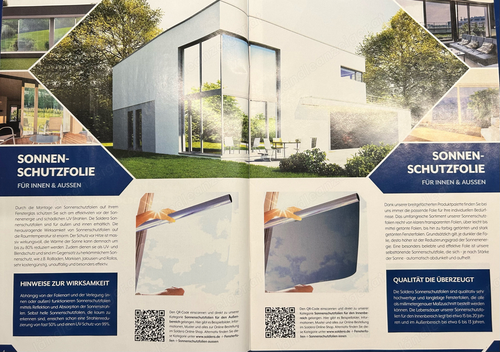 Sonnenschutzfolie aussen 16lm x 0,69m