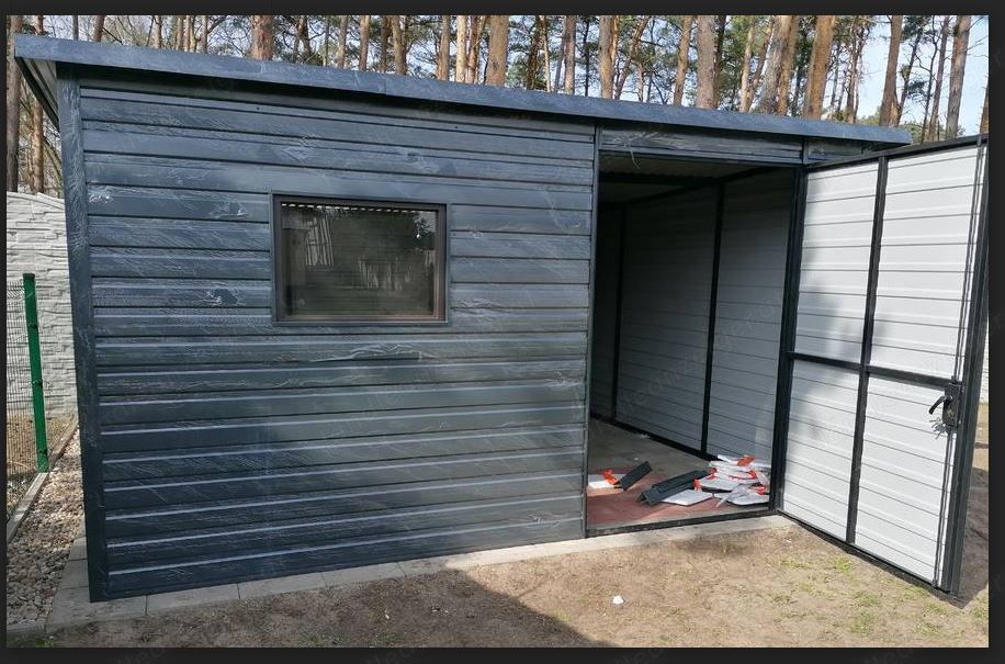 Gartenhaus 4m x 4m, Blechgarage, verzinkt, Garage, Doppeltgarage, Montage und Transport inklusiv