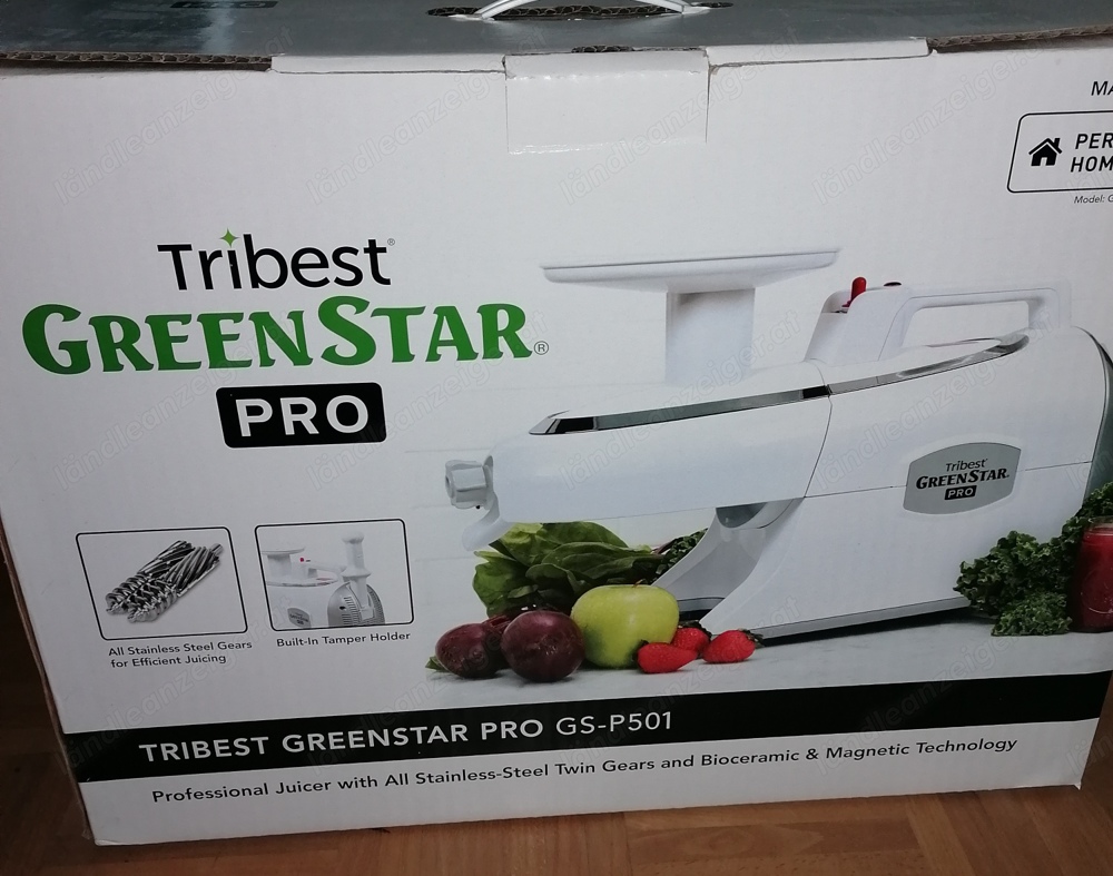 Tribest Green Star Pro Slow Juicer Entsafter weiss